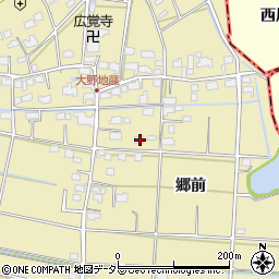 愛知県愛西市大野町郷前77周辺の地図