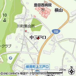 愛知県豊田市保見町中三戸口周辺の地図