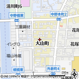 愛知県名古屋市中川区大山町周辺の地図