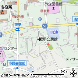 愛知県日進市蟹甲町中屋敷周辺の地図