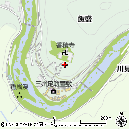 愛知県豊田市足助町（飯盛）周辺の地図