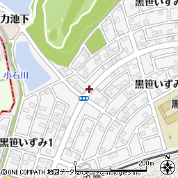 黒笹駅北周辺の地図