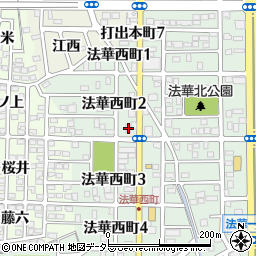 愛知県名古屋市中川区法華西町2丁目19周辺の地図