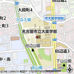 名古屋市立大学薬学部　事務室周辺の地図