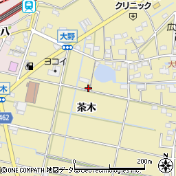 愛知県愛西市大野町（茶木）周辺の地図