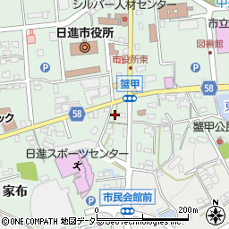 愛知県日進市蟹甲町中屋敷464周辺の地図