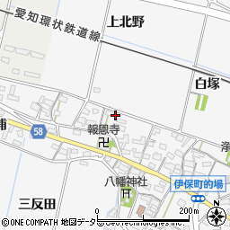 愛知県豊田市伊保町中北野周辺の地図