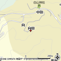 愛知県豊田市漆畑町向田周辺の地図