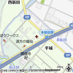 愛知県愛西市東條町平城17周辺の地図