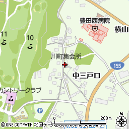 川町集会所周辺の地図