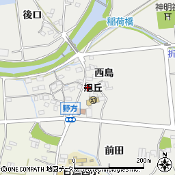 愛知県日進市野方町西島周辺の地図