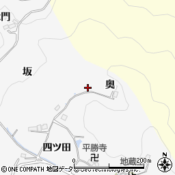 愛知県豊田市綾渡町奥周辺の地図