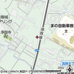 滋賀県大津市真野周辺の地図