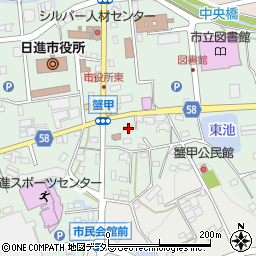 愛知県日進市蟹甲町中屋敷457周辺の地図