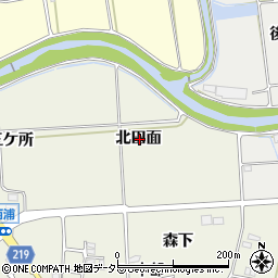 愛知県日進市浅田町北田面周辺の地図