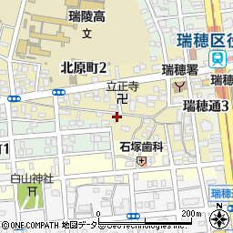 愛知県名古屋市瑞穂区北原町2丁目55周辺の地図