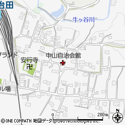 中山自治会館周辺の地図