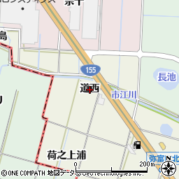 愛知県愛西市西保町道西周辺の地図