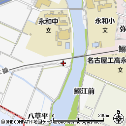 愛知県愛西市善太新田町八草平33周辺の地図