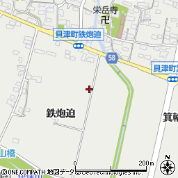 愛知県豊田市貝津町鉄炮迫周辺の地図