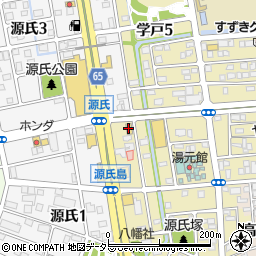 セブンイレブン蟹江町源氏店周辺の地図