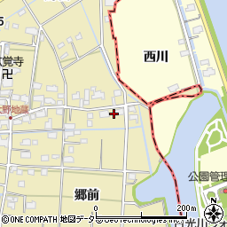 愛知県愛西市大野町郷前33周辺の地図