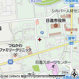 愛知県日進市蟹甲町池下周辺の地図