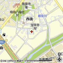 愛知県日進市梅森町西田面周辺の地図