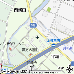 愛知県愛西市東條町平城8周辺の地図