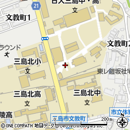 静岡県三島市文教町周辺の地図