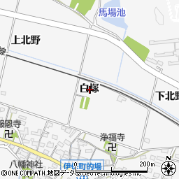 愛知県豊田市伊保町白塚周辺の地図