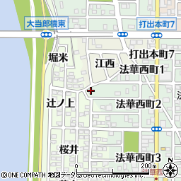 愛知県名古屋市中川区法華西町2丁目40周辺の地図