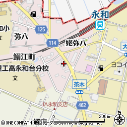 愛知県愛西市大井町弥八周辺の地図