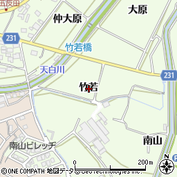 愛知県日進市米野木町竹若周辺の地図