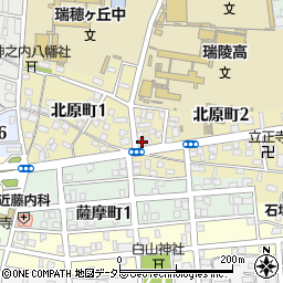 愛知県名古屋市瑞穂区北原町1丁目45周辺の地図