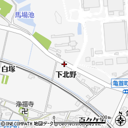 愛知県豊田市伊保町下北野周辺の地図