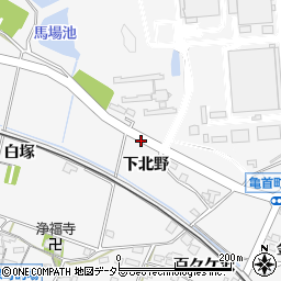 愛知県豊田市伊保町（下北野）周辺の地図