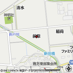 愛知県日進市野方町前原周辺の地図