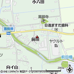 愛知県日進市藤枝町前田57周辺の地図