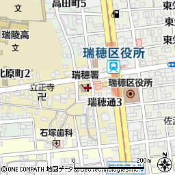 愛知県名古屋市瑞穂区北原町3丁目周辺の地図