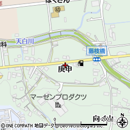 愛知県日進市藤枝町庚申周辺の地図