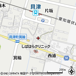愛知県豊田市貝津町片坂52周辺の地図