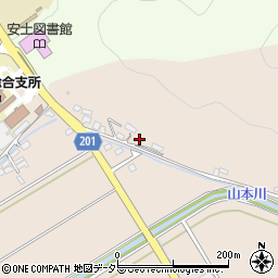 滋賀県近江八幡市安土町上出周辺の地図