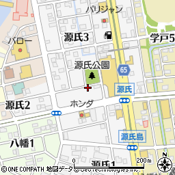 愛知県海部郡蟹江町源氏周辺の地図