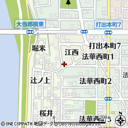 愛知県名古屋市中川区打出町江西752周辺の地図