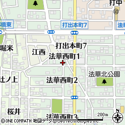 愛知県名古屋市中川区法華西町1丁目周辺の地図
