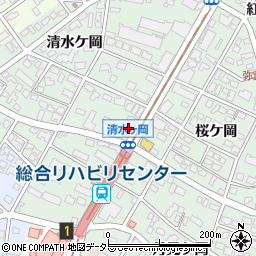 愛知県名古屋市瑞穂区彌富町清水ケ岡42周辺の地図