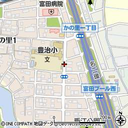 豊治小学校前周辺の地図