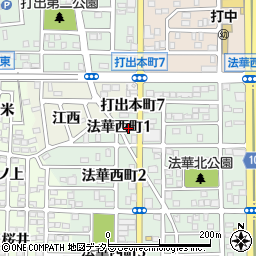 コメダ珈琲店 法華店周辺の地図