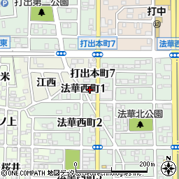 コメダ珈琲店 法華店周辺の地図